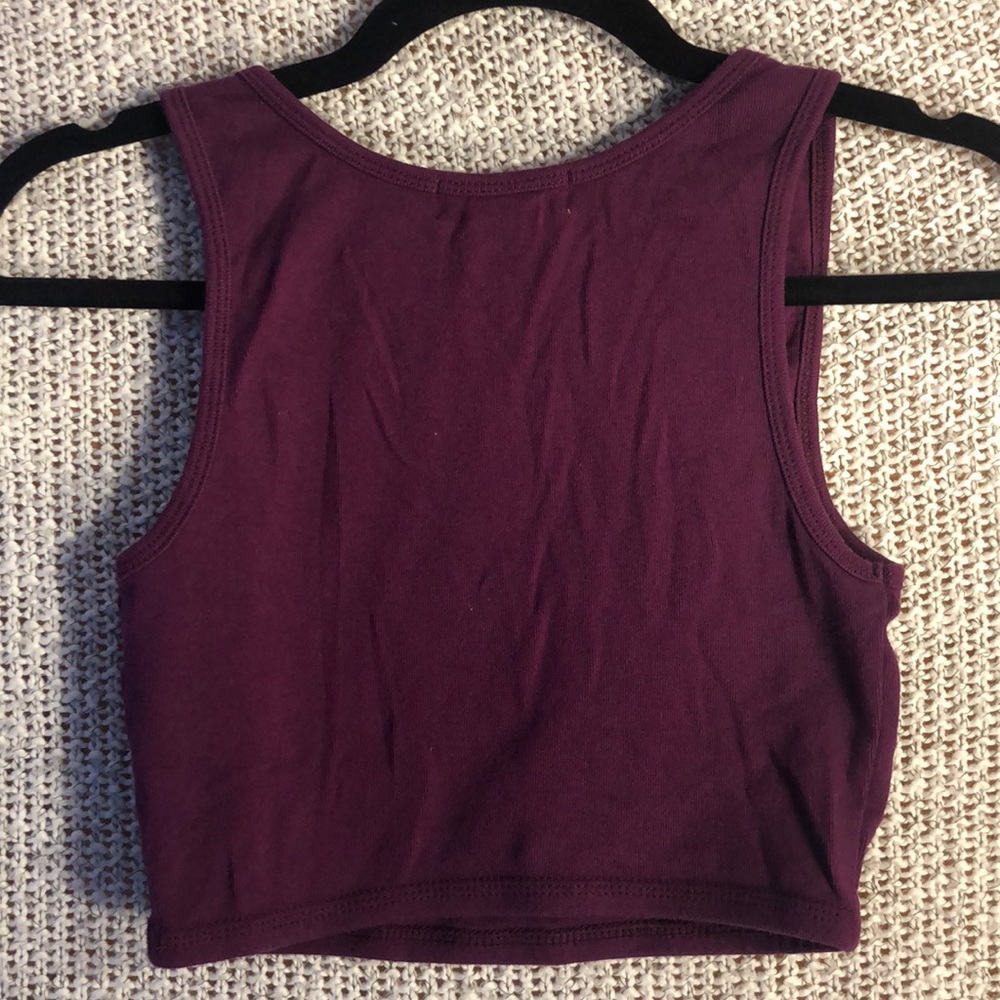 Forever 21 Dark Purple Crop Top (s) - Picture 4 of 4